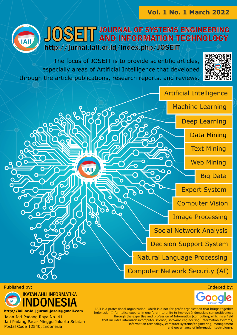 Vol 1 No 1 (2022): March 2022 Journal JOSEIT